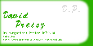 david preisz business card